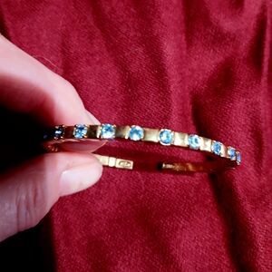 Joan Rivers Elegant Gold and Blue Stone Bracelet